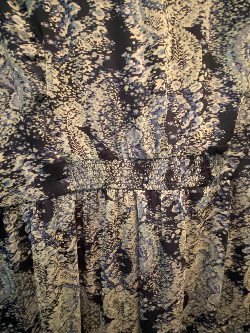 Joie Blue & White Flowy Boho-Chic/Peasant Style/Paisley Pattern Maxi Dress XXL - Picture 10 of 16